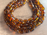 Tortoise Shell Lucite Acrylic Beaded Chunky Multi Strand Statement Necklace - Lauren