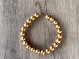 Gold Choker Acrylic Beaded Short Lucite Statement Necklace - Betty