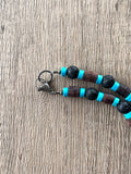 Outer Banks TV Show Pope Wood Turquoise Lava Rock Mens Beaded Surfer Necklace - Rocky