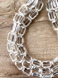 Clear Acrylic Bead Faceted Lucite Chunky Multi Strand Statement Necklace - Jenny