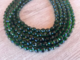 Dark Green Crystal Beaded Multi Strand Chunky Statement Necklace - Anna Marie