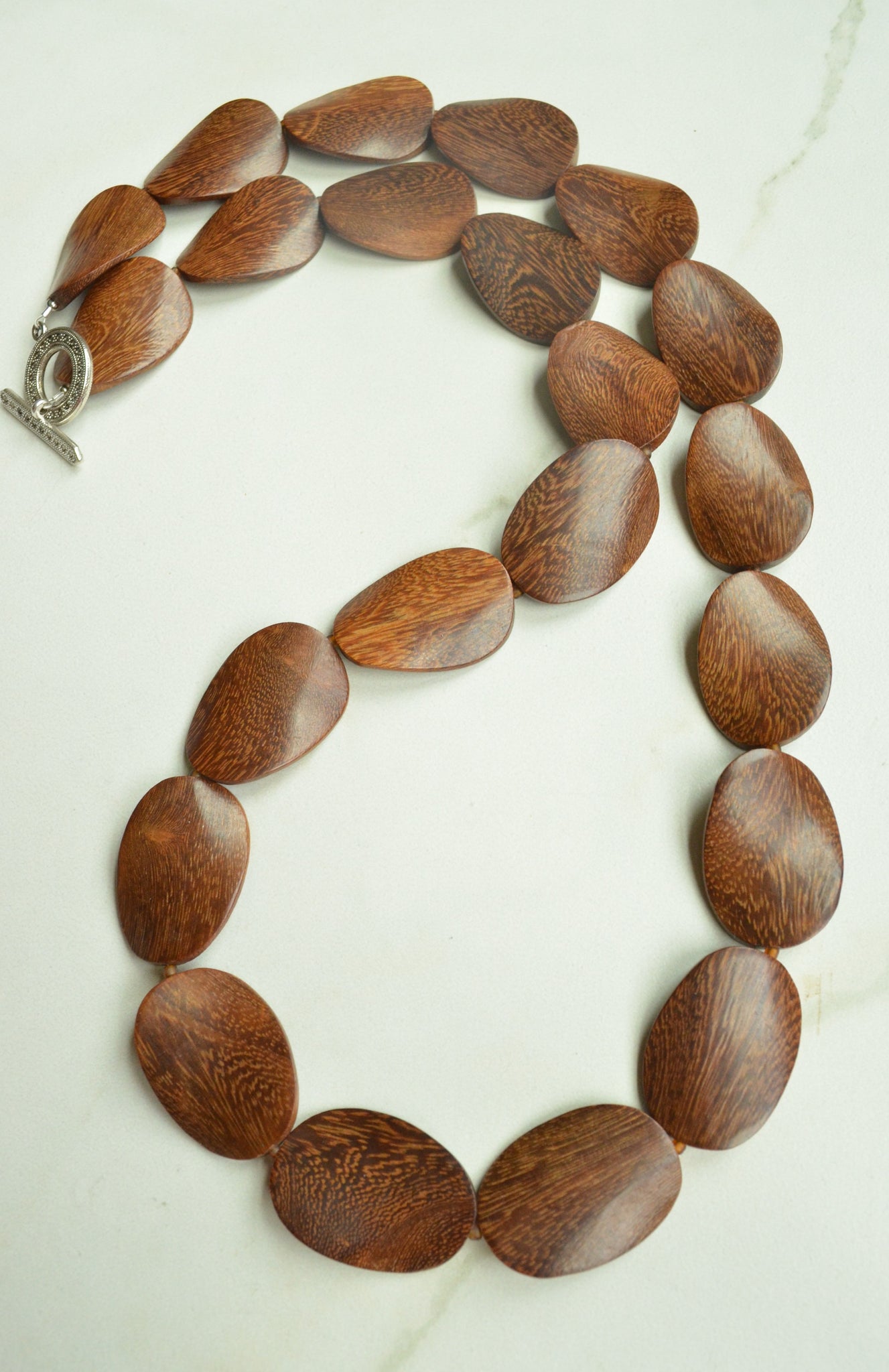 Beaded Reclaimed Wood Statement Necklace from Namibia – JJ Caprices