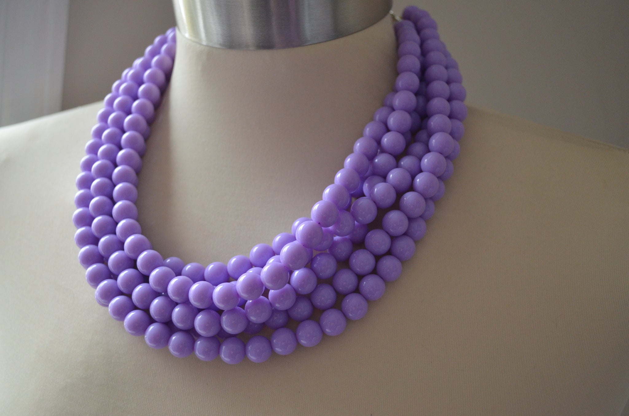 Lilac Purple and White Pony Beads, Lilac Purple Beads for Jewelry Maki