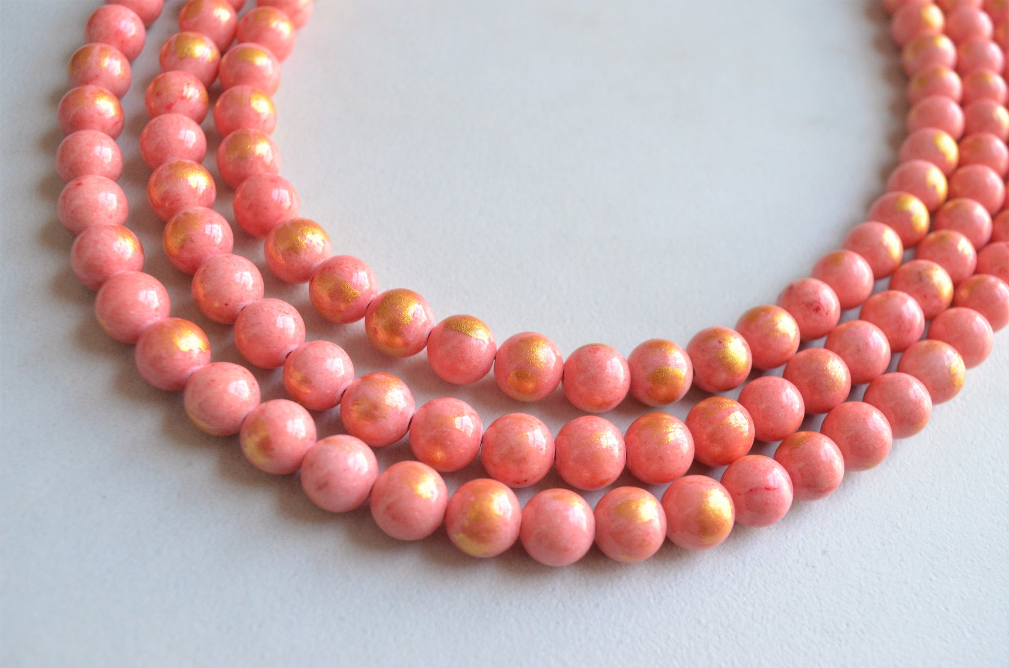 Pink coral 2024 strands for jewery making